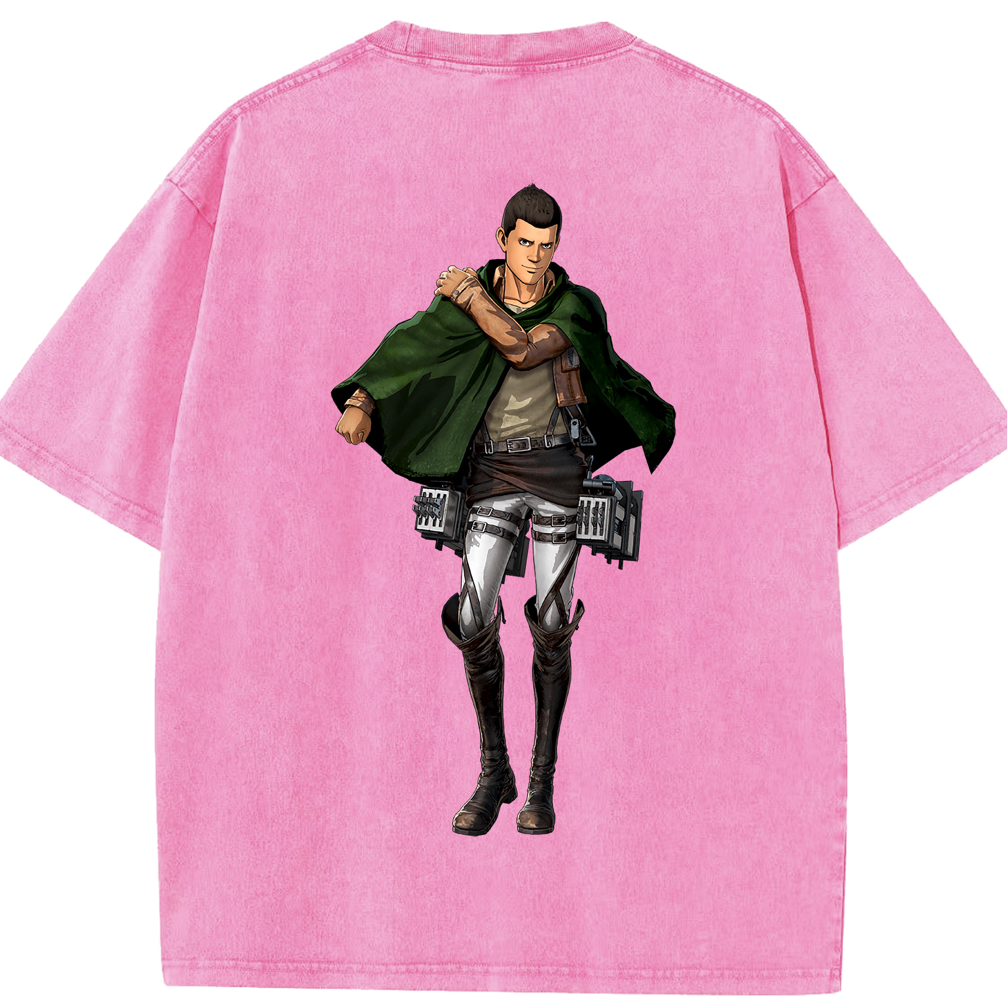 （画像用） 進撃の巨人 Attack on Titan 綿100% ヴィンテージ風 半袖Tシャツ（背面プリント）